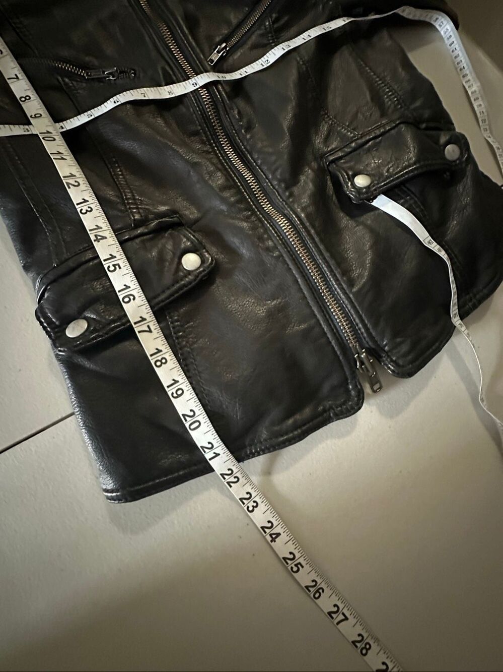 NWOT Free People We The Free Women's Black Vegan Leather Biker Moto Jacket Small - Picture 12 of 12